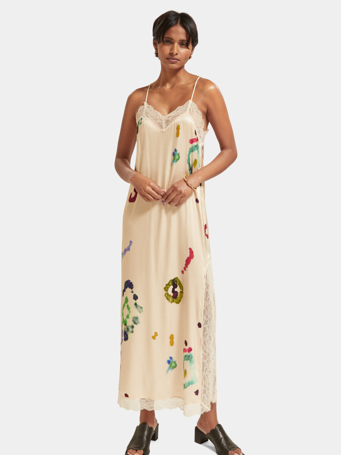 Camisole maxi dress with lace - Scotch & Soda AU
