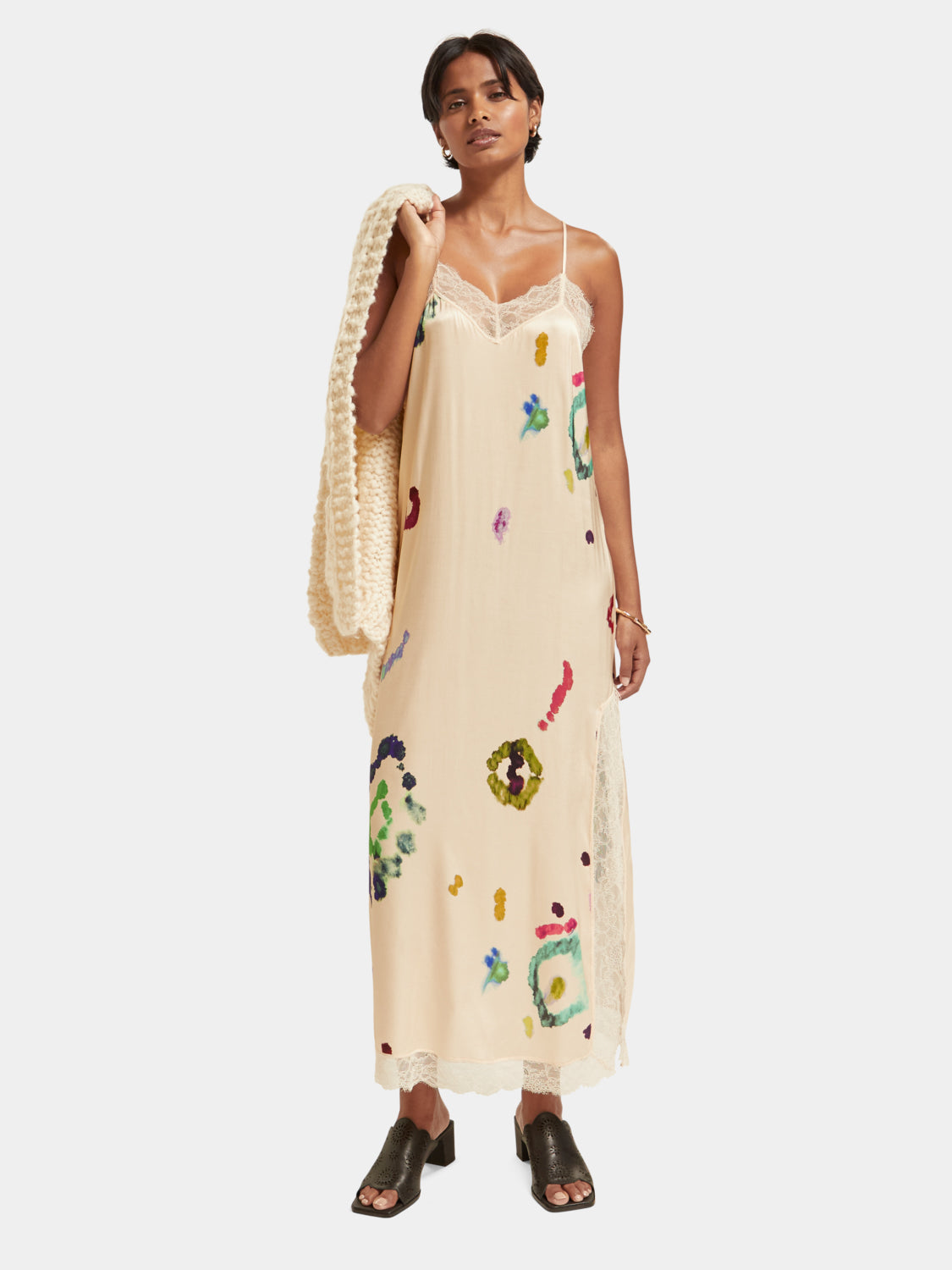 Camisole maxi dress with lace - Scotch & Soda AU
