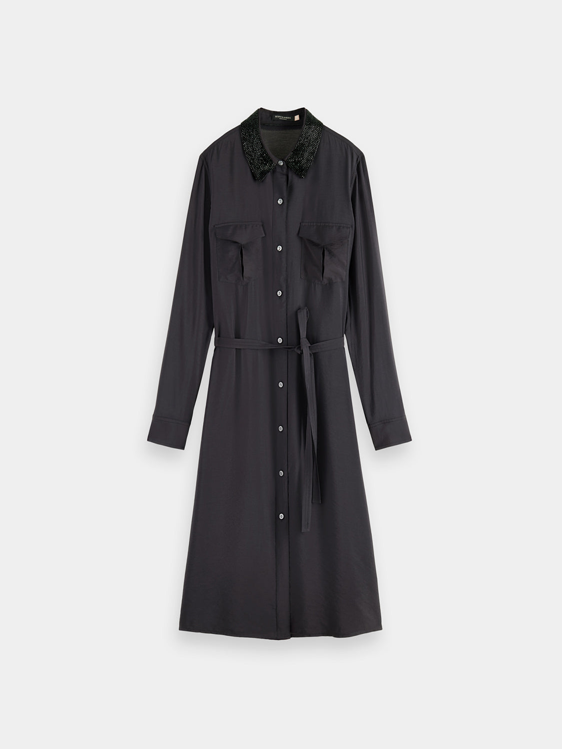 Beaded collar midi shirt dress - Scotch & Soda AU
