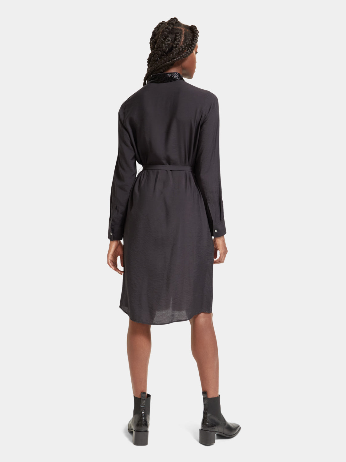 Beaded collar midi shirt dress - Scotch & Soda AU