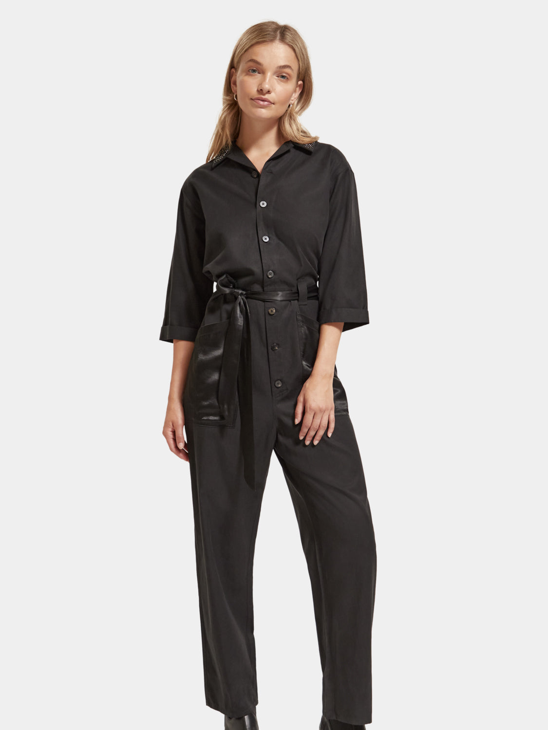 Beaded collar jumpsuit - Scotch & Soda AU