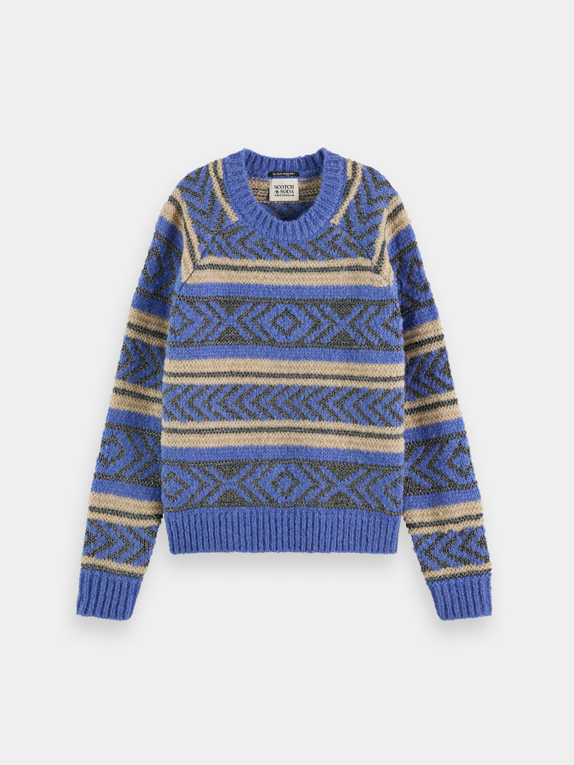 Metallic Fair Isle pullover - Scotch & Soda AU