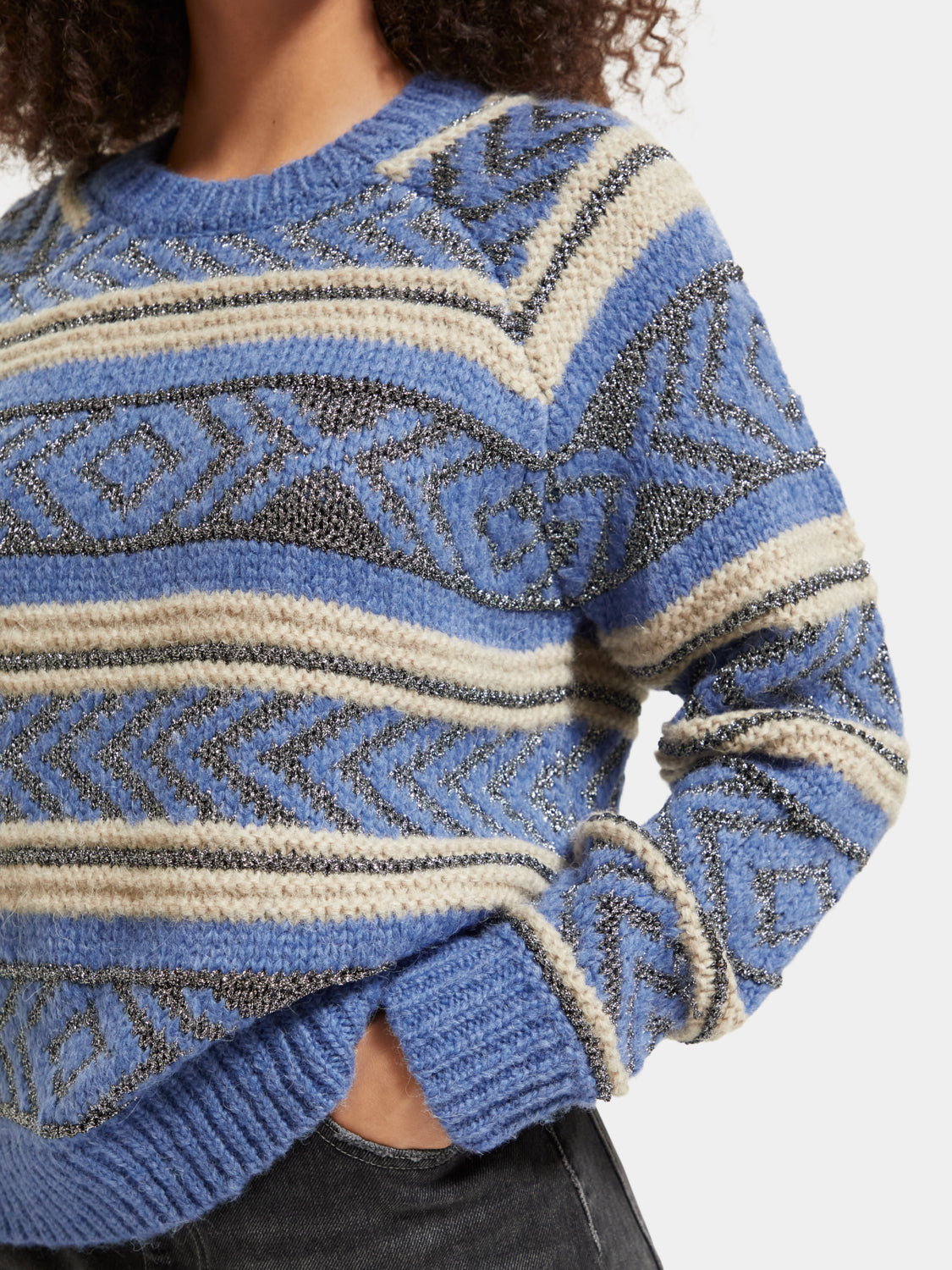 Metallic Fair Isle pullover - Scotch & Soda AU