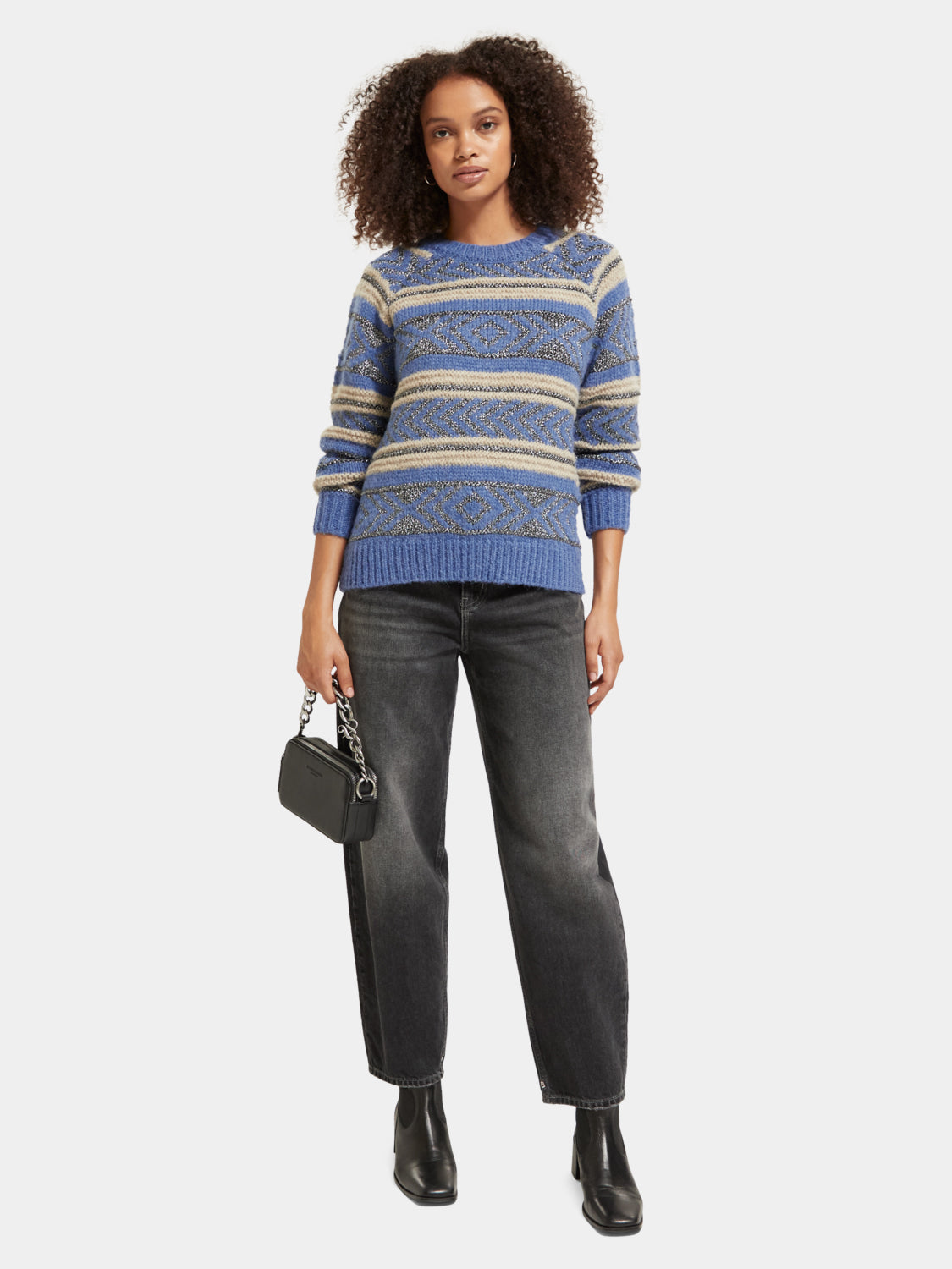 Metallic Fair Isle pullover - Scotch & Soda AU