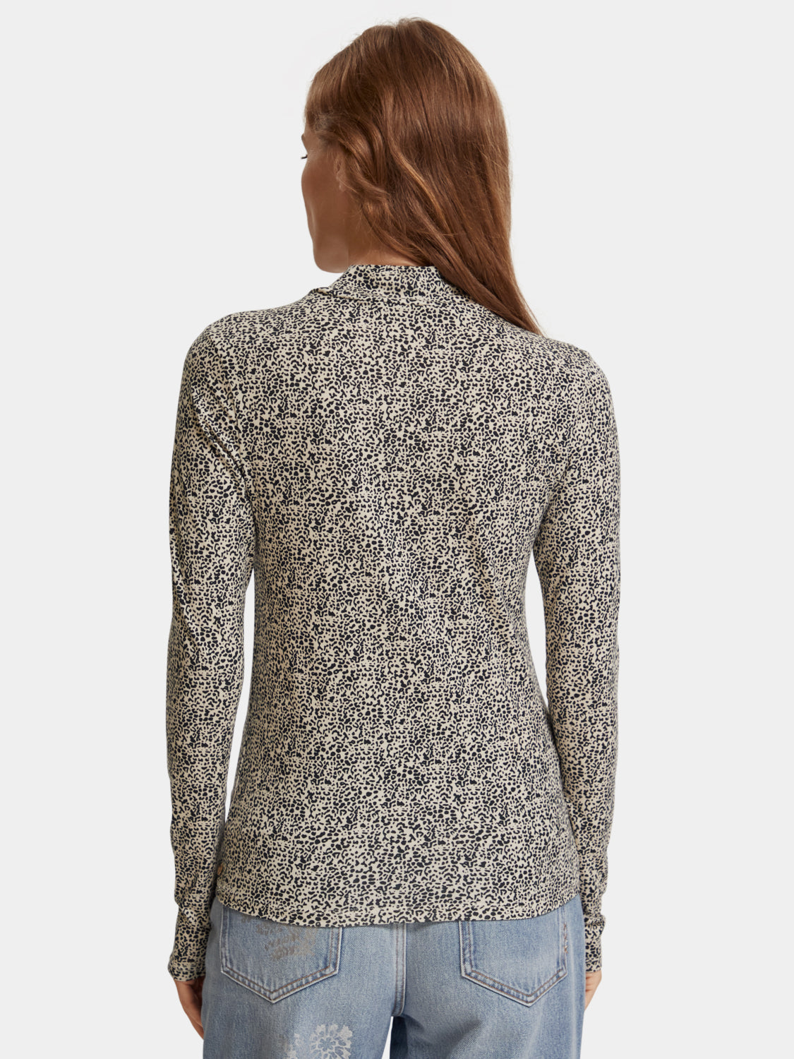 Printed mock neck long sleeved shirt - Scotch & Soda AU