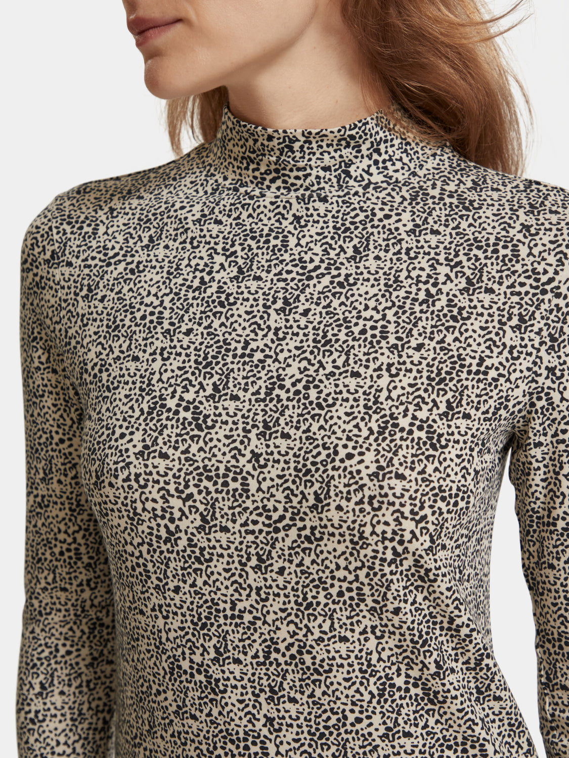 Printed mock neck long sleeved shirt - Scotch & Soda AU