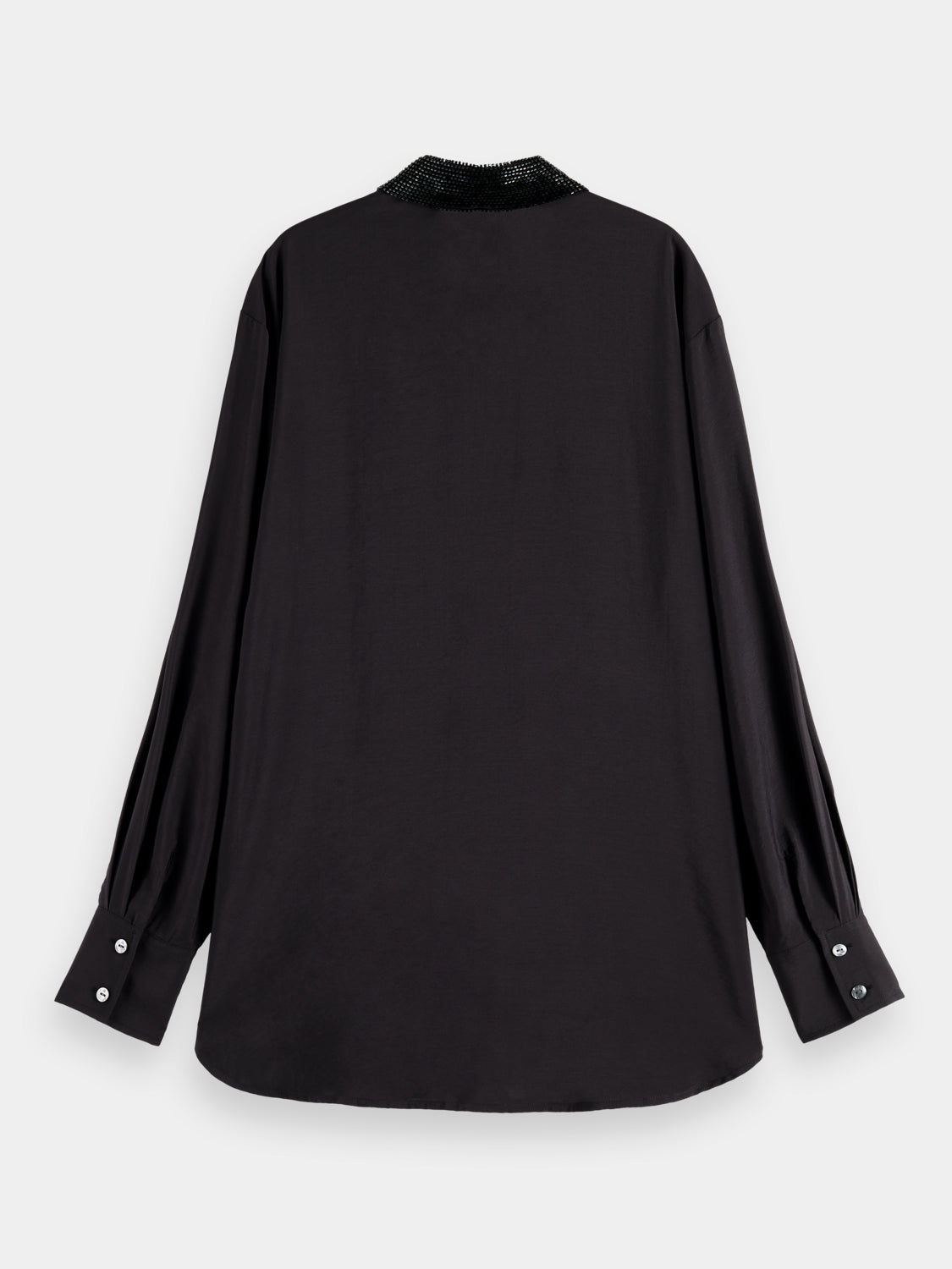 Relaxed-fit shirt with beaded collar - Scotch & Soda AU