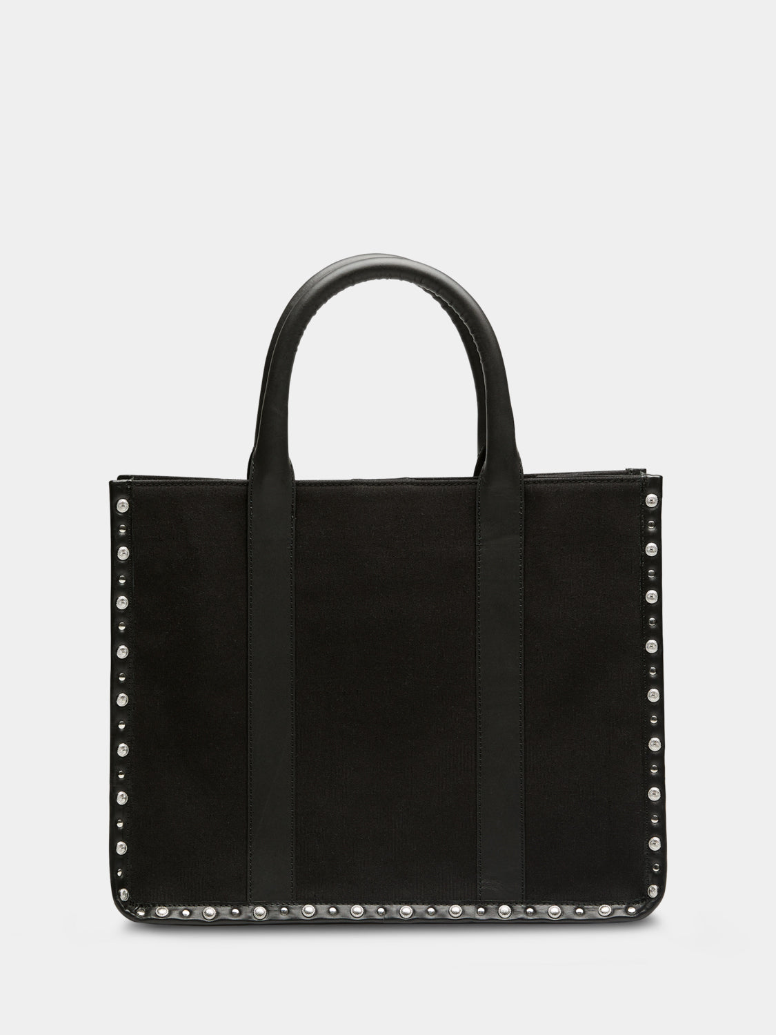 Canvas shopper with studs and leather trimming - Scotch & Soda AU