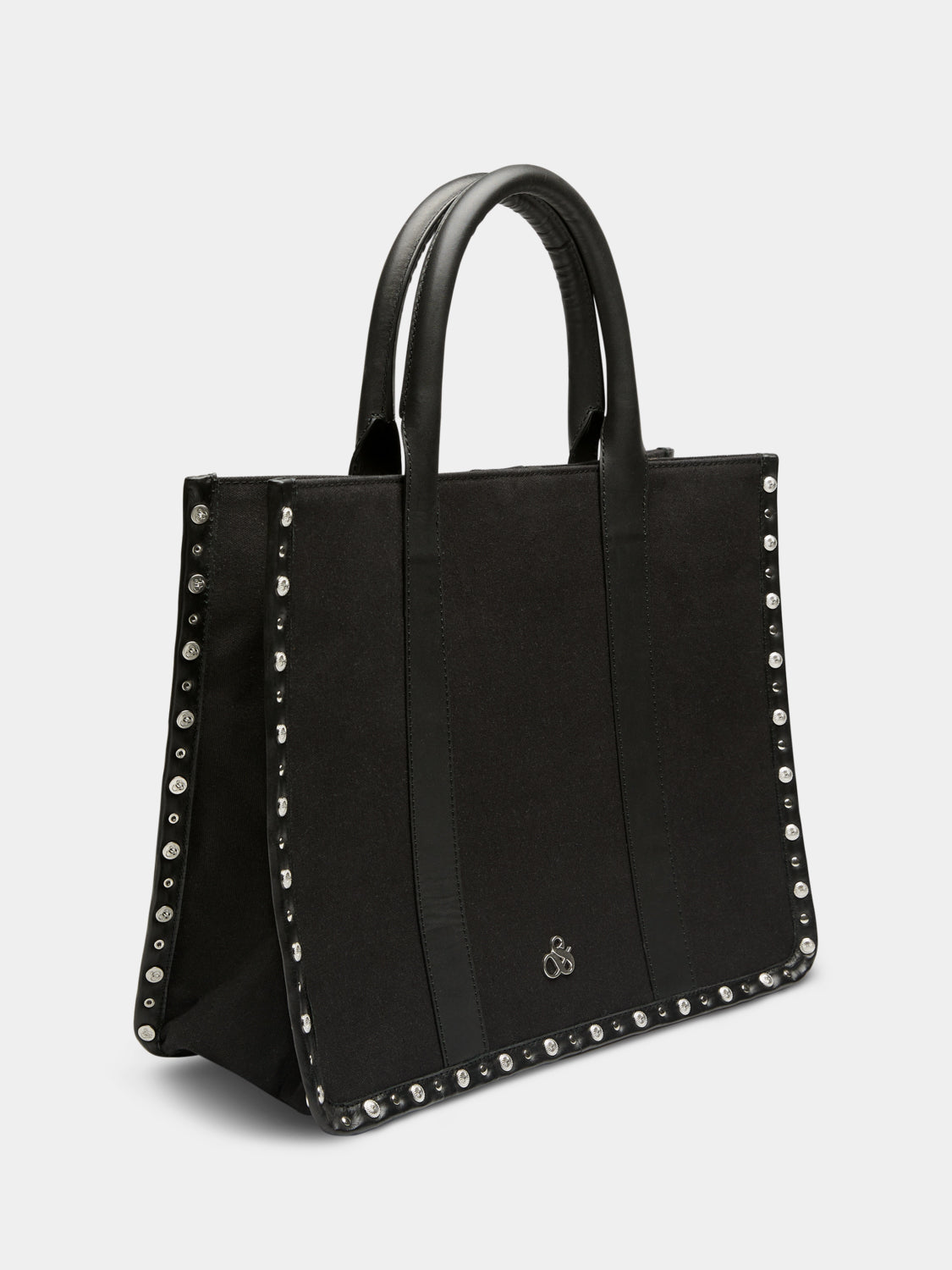 Canvas shopper with studs and leather trimming - Scotch & Soda AU