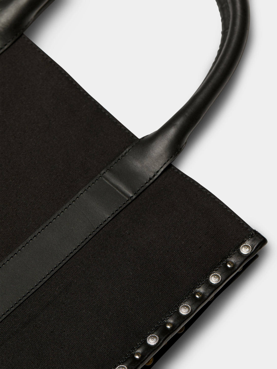Canvas shopper with studs and leather trimming - Scotch & Soda AU