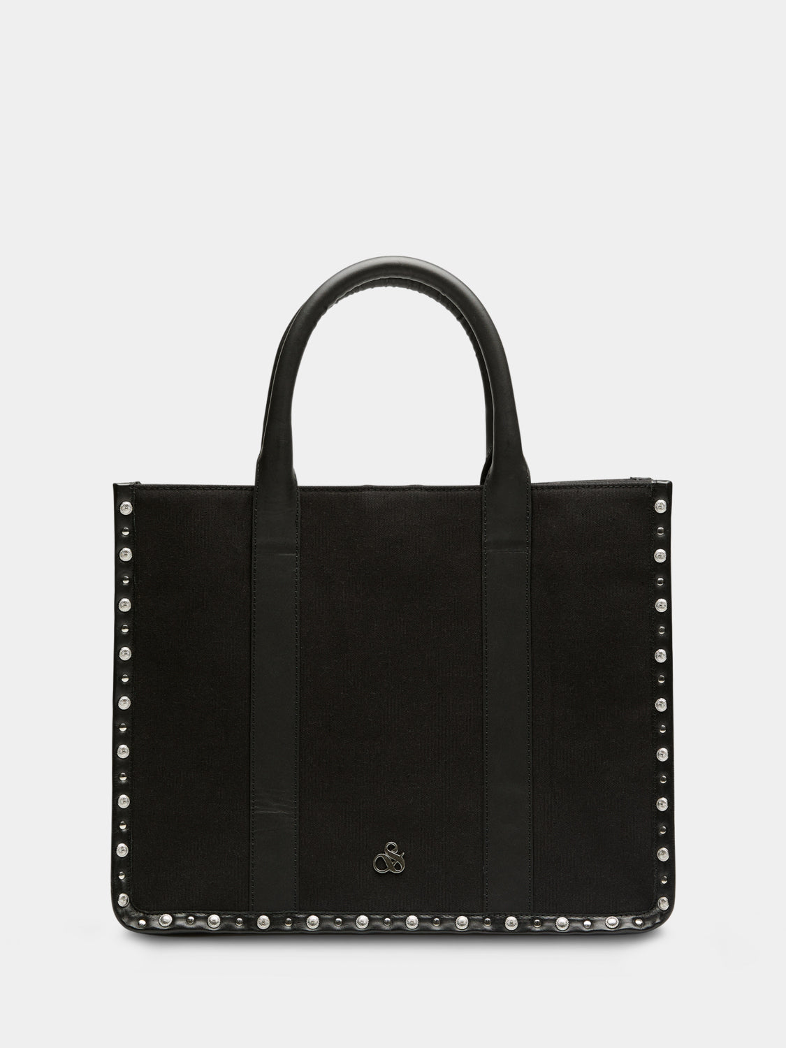 Canvas shopper with studs and leather trimming - Scotch & Soda AU