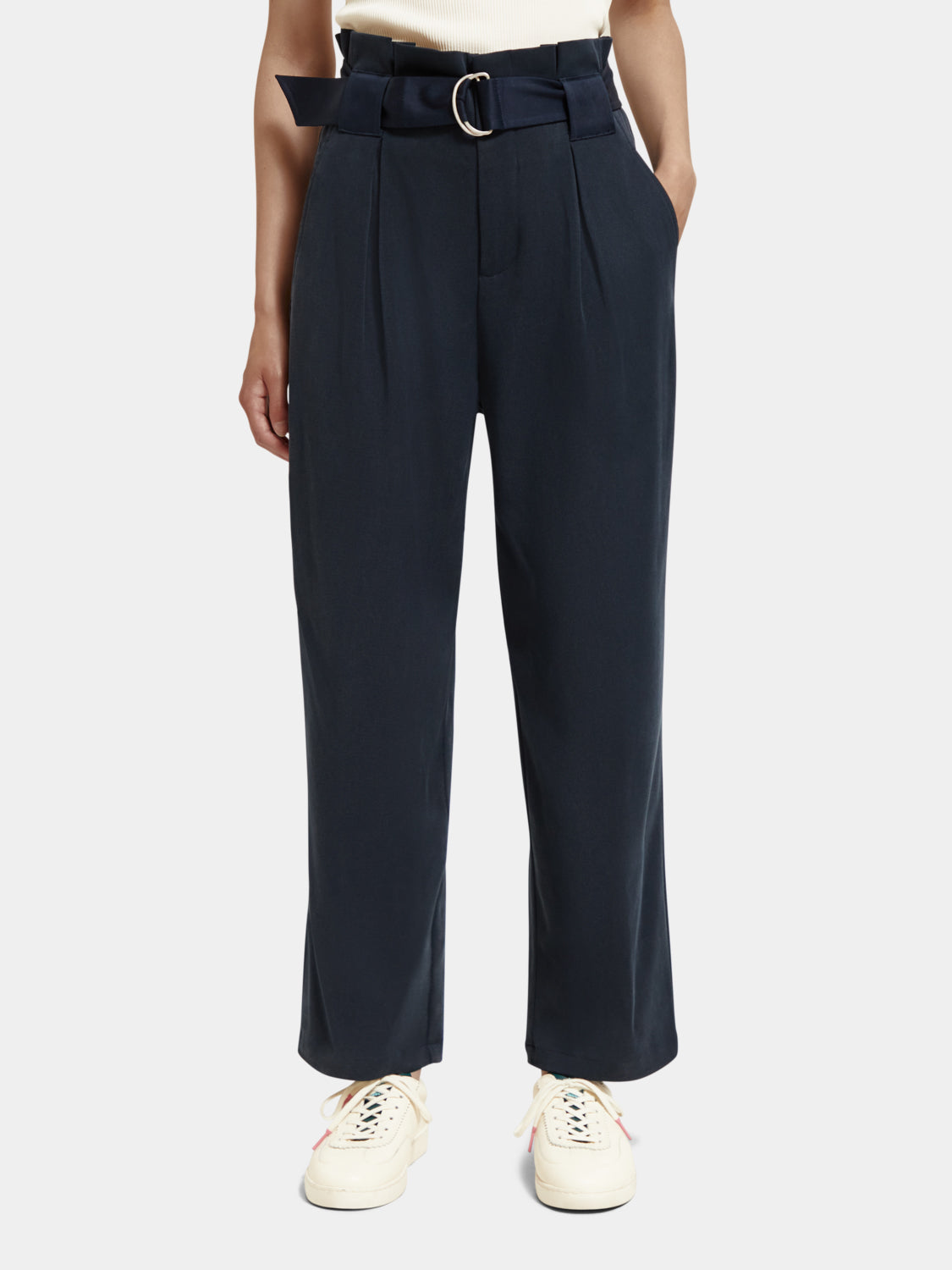 Daisy high-rise paper bag pants - Scotch & Soda AU