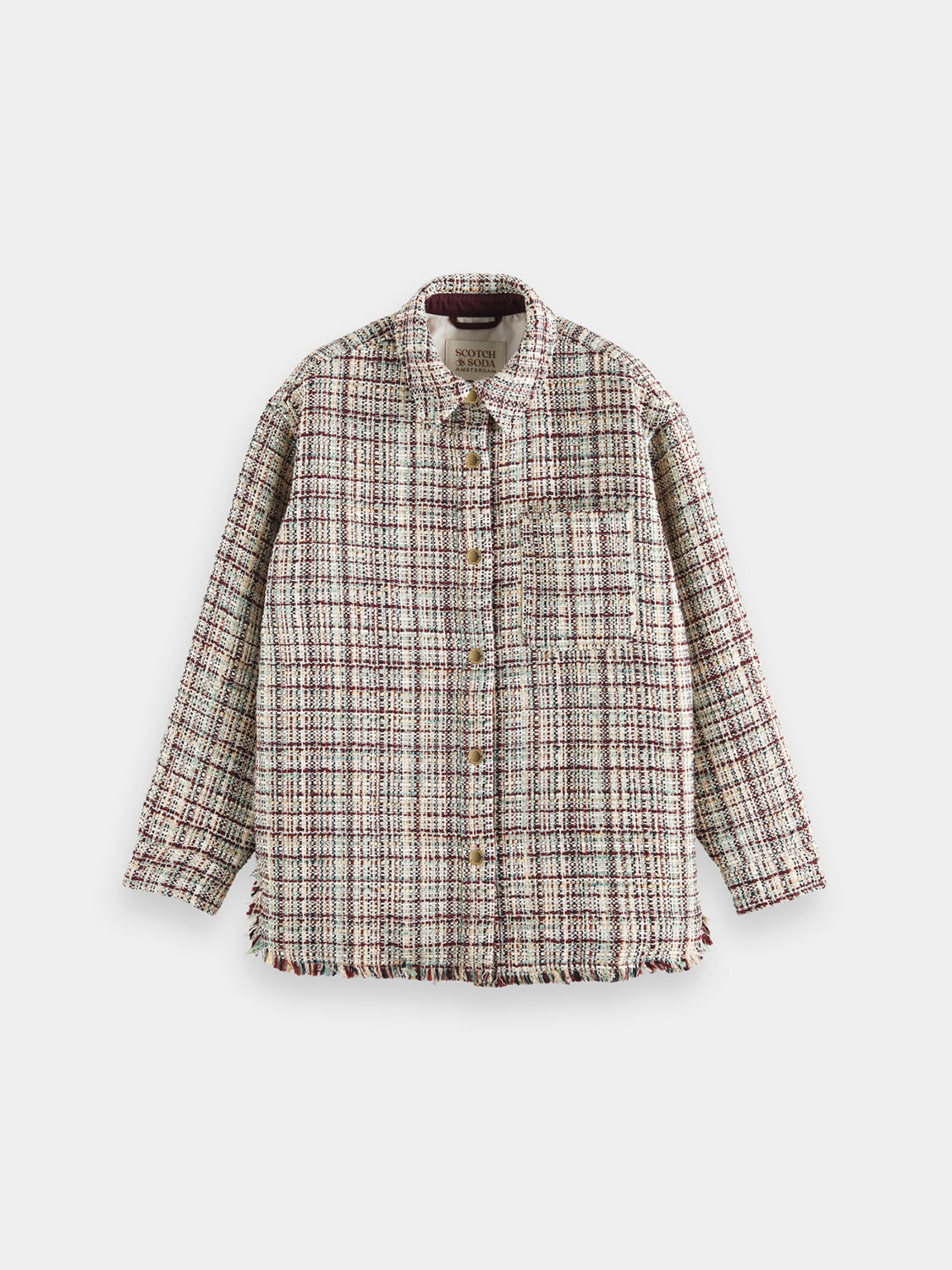 Glitter tweed shirt jacket - Scotch & Soda AU