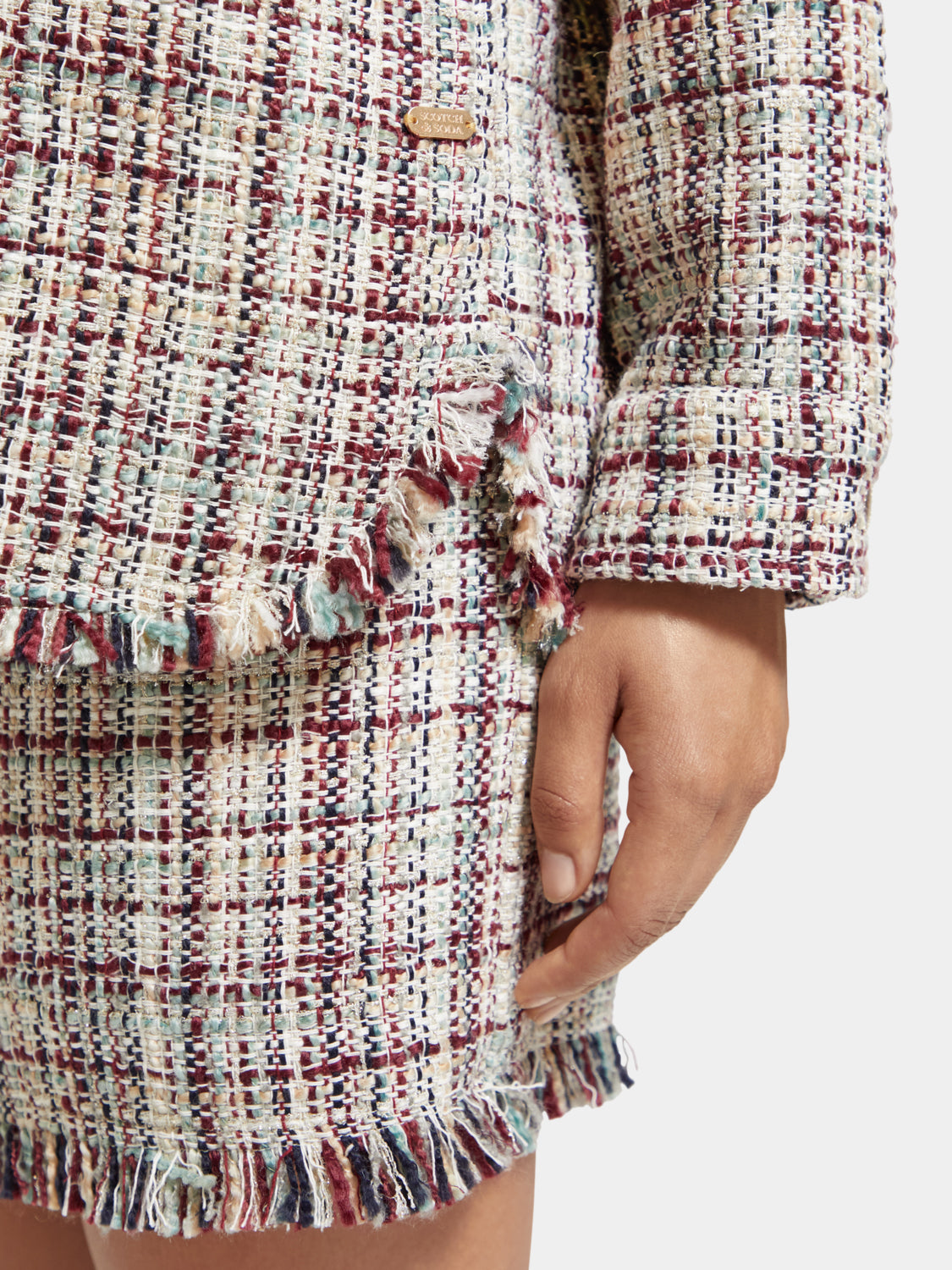 Glitter tweed shirt jacket - Scotch & Soda AU
