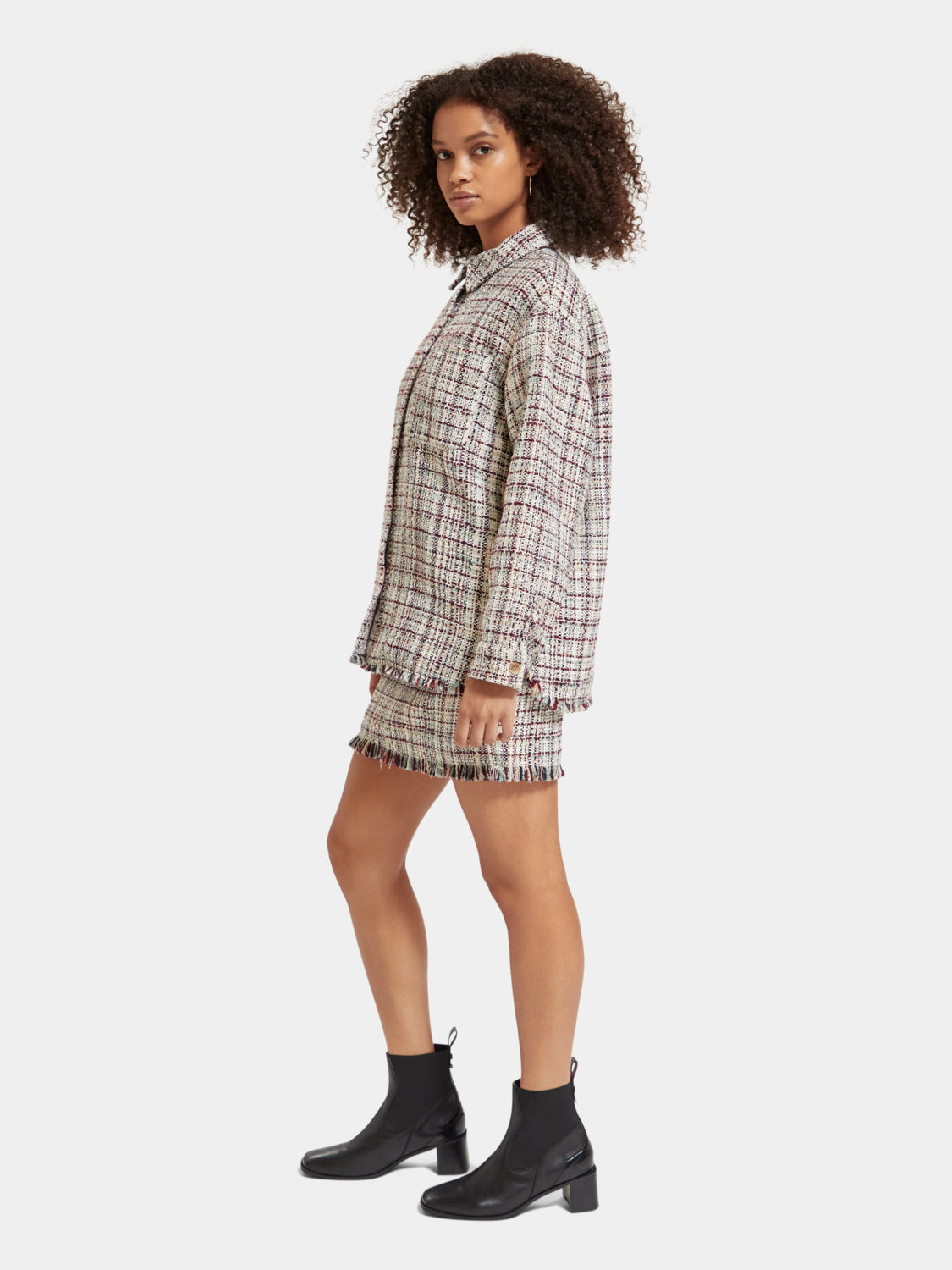 Glitter tweed shirt jacket - Scotch & Soda AU