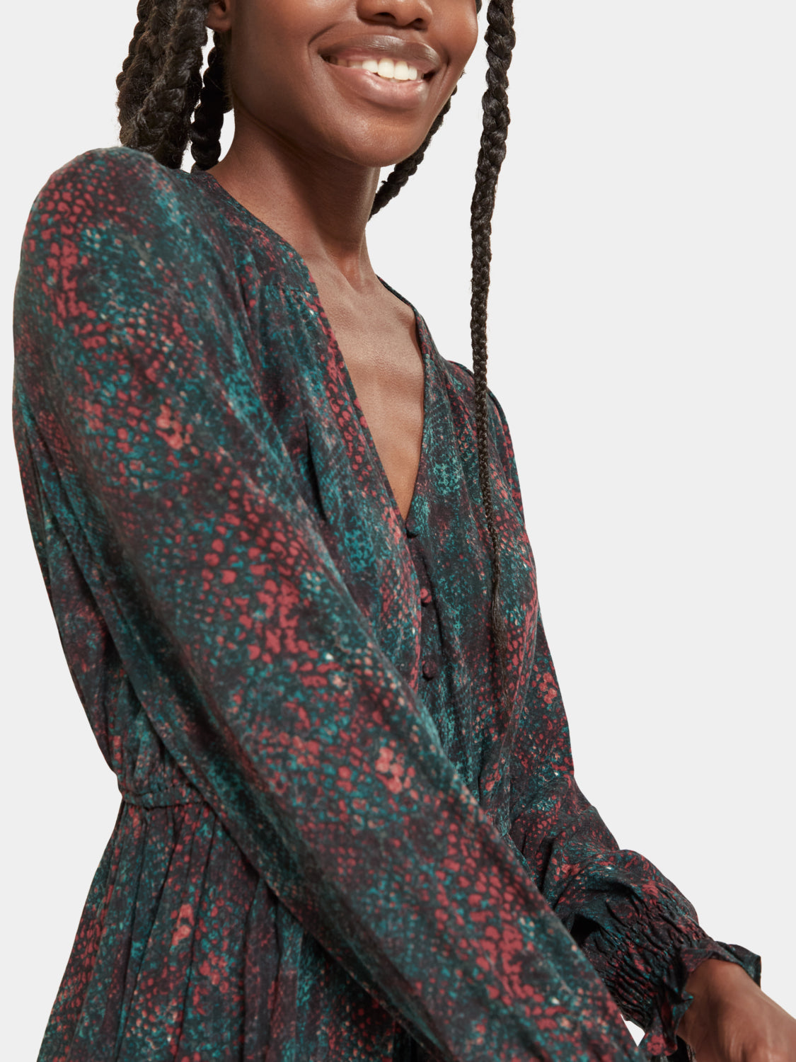 V-neck peplum top - Scotch & Soda AU