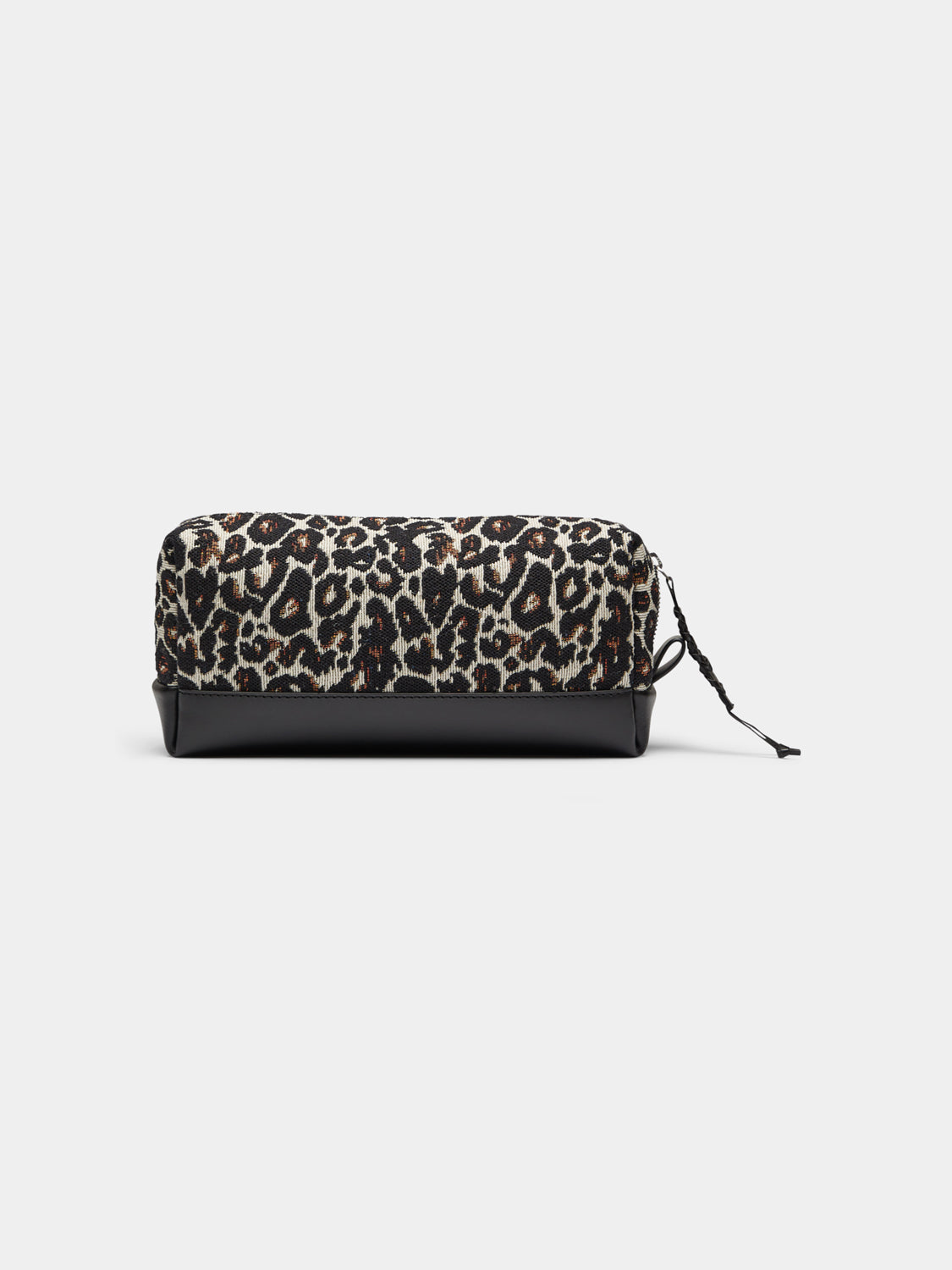 Jacquard leopard toiletry bag