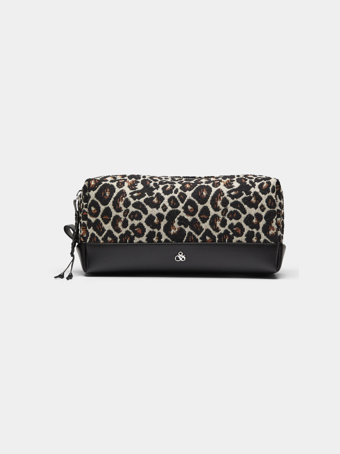 Jacquard leopard toiletry bag