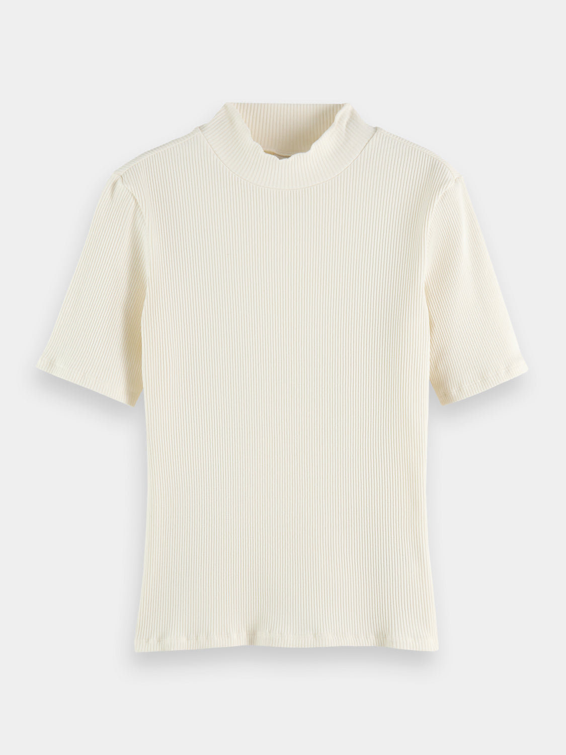 Mock neck ribbed slim-fit top - Scotch & Soda AU