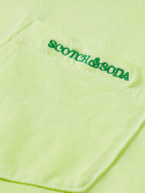 Garment-dyed pocketed organic t-shirt - Scotch & Soda AU