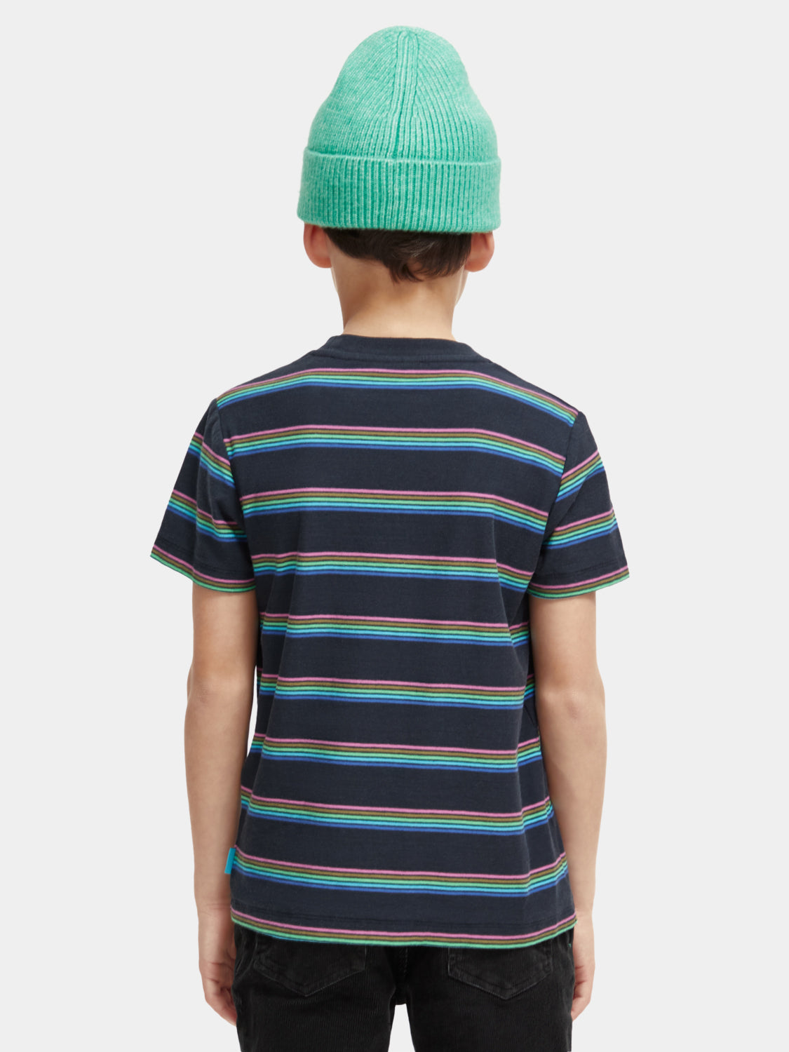 Kids - Relaxed-fit pocketed striped t-shirt - Scotch & Soda AU