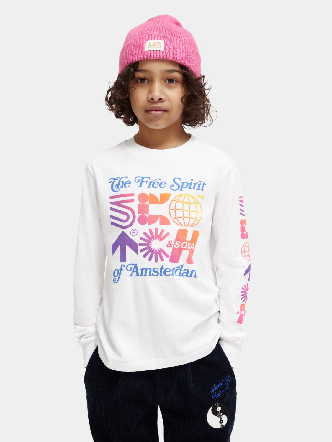 Kids - Long-sleeved artwork t-shirt - Scotch & Soda AU