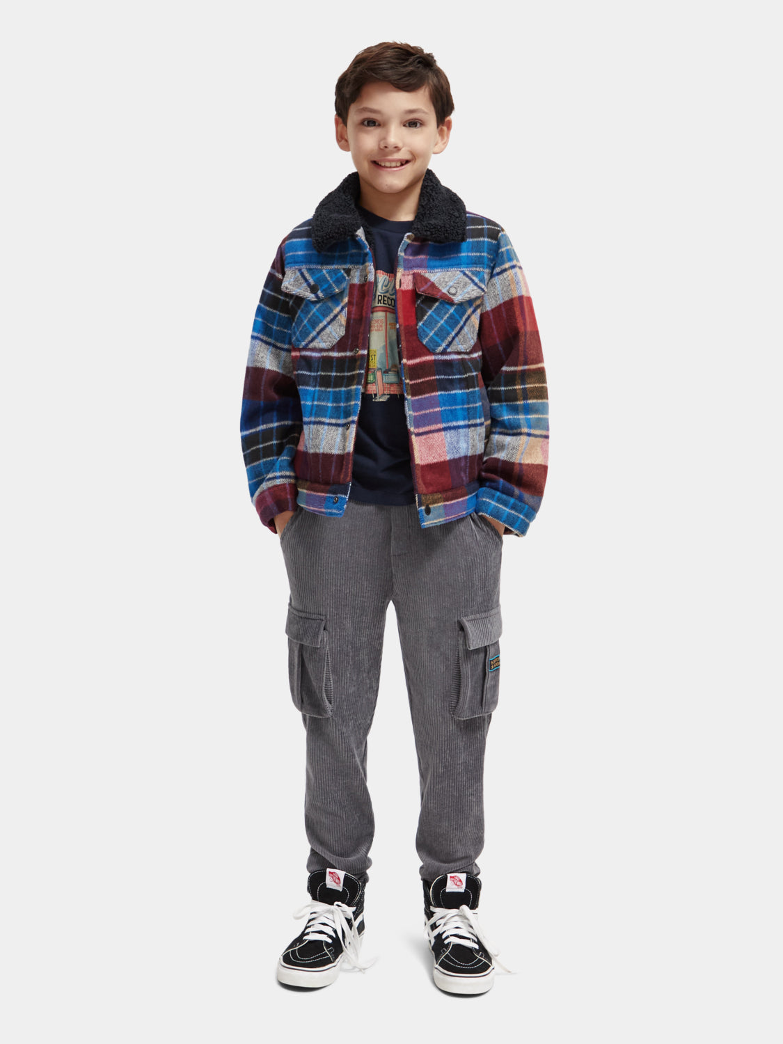 Kids - Corduroy cargo sweatpants - Scotch & Soda AU