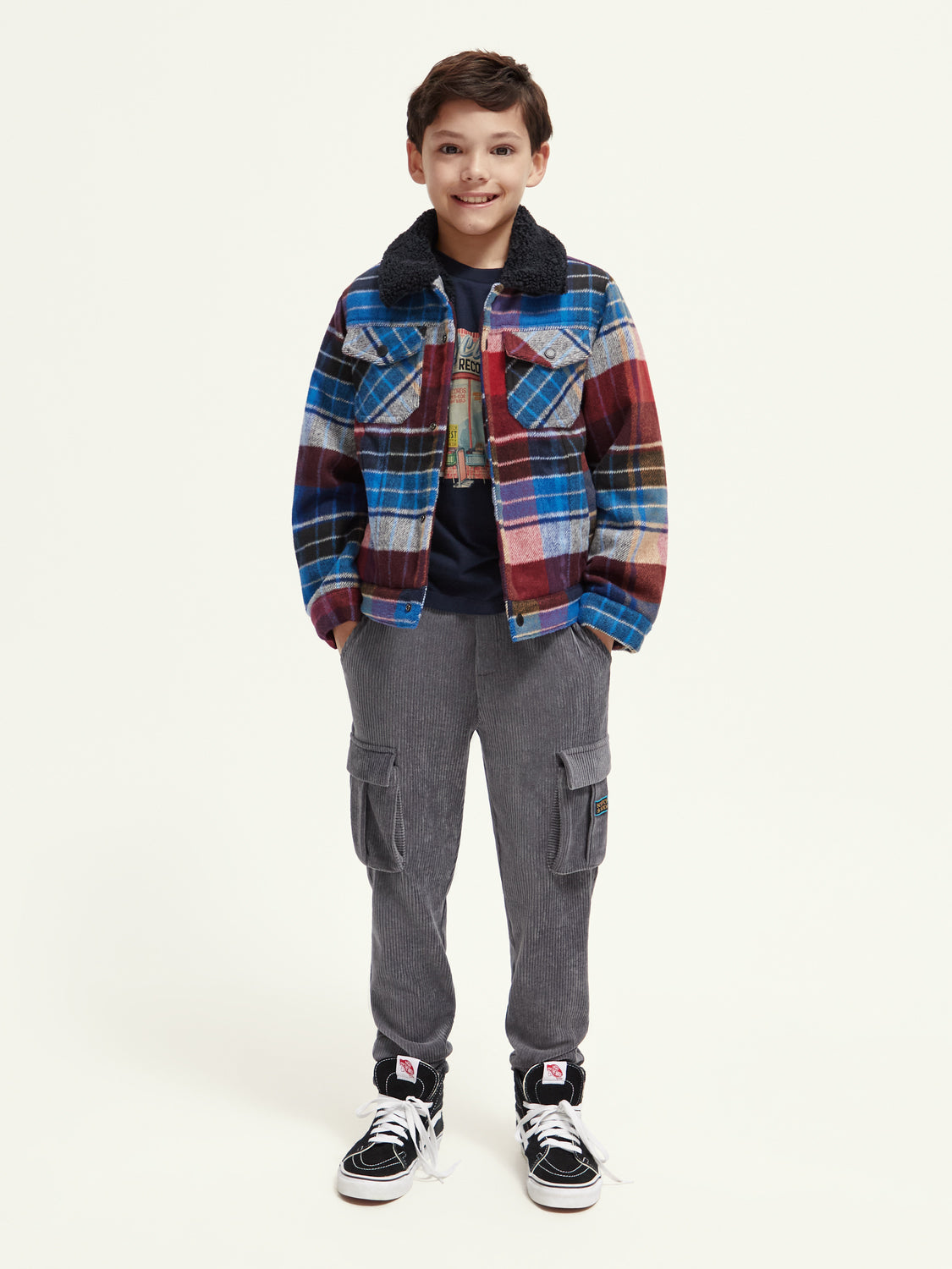 Kids - Corduroy cargo sweatpants - Scotch & Soda AU