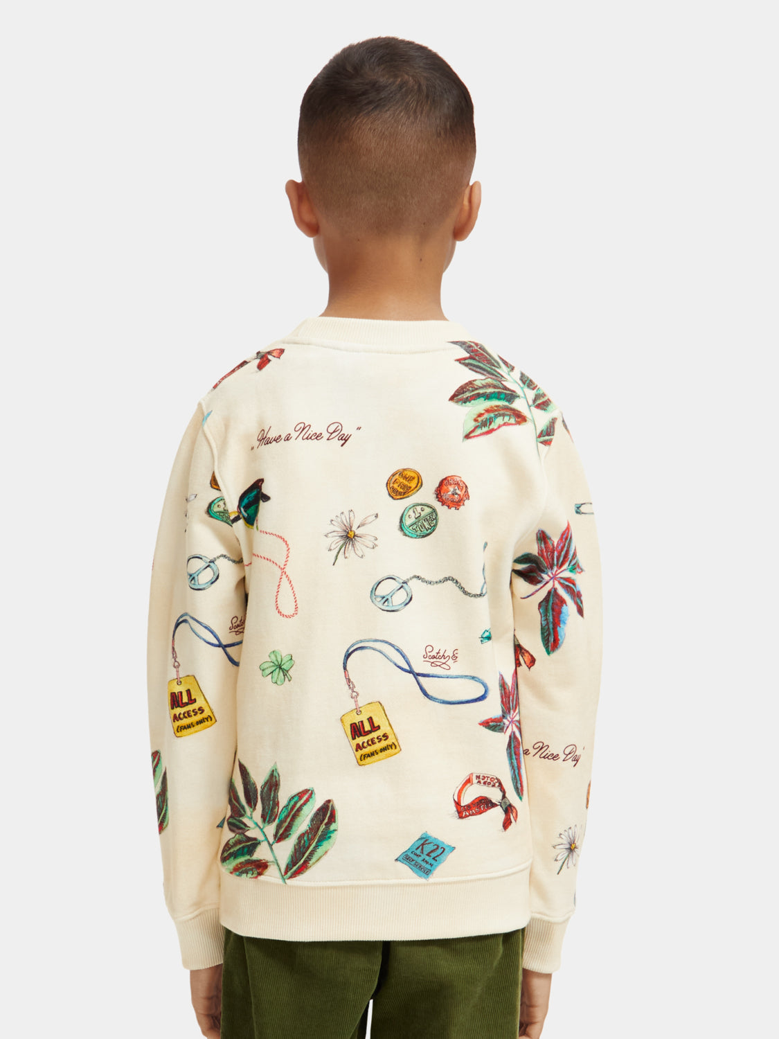 Kids - Printed crewneck sweatshirt - Scotch & Soda AU