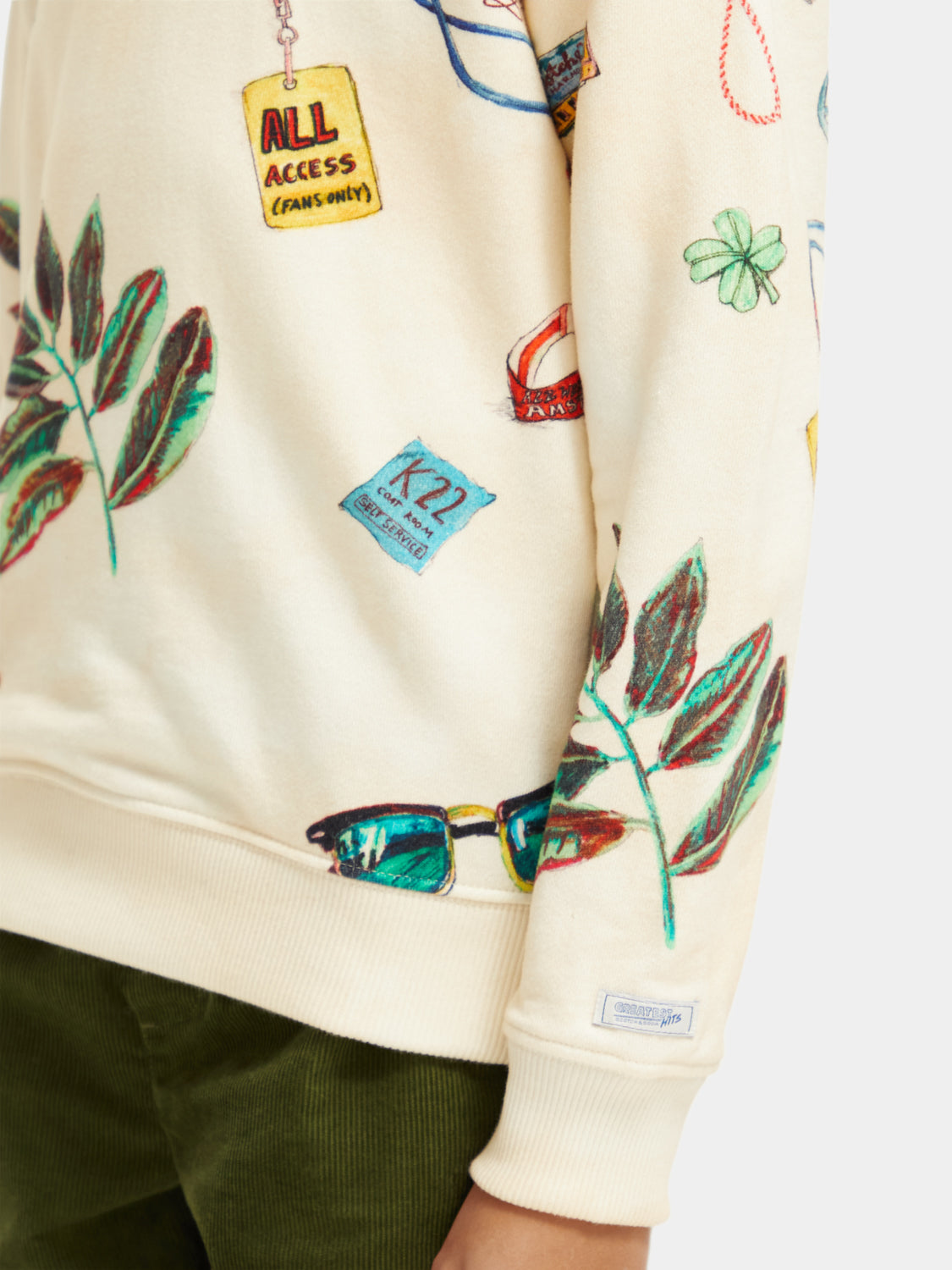 Kids - Printed crewneck sweatshirt - Scotch & Soda AU