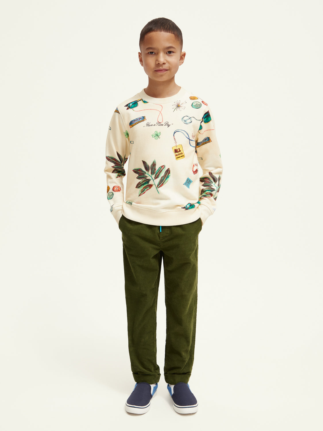 Kids - Printed crewneck sweatshirt - Scotch & Soda AU