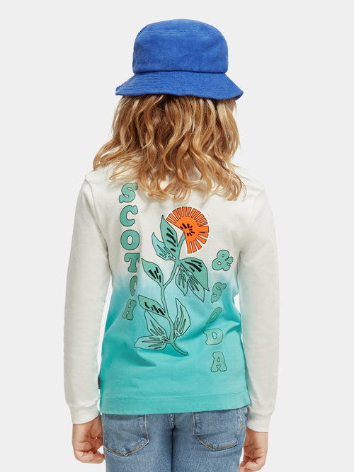 Relaxed fit dip-dyed long-sleeved organic T-shirt - Scotch & Soda AU