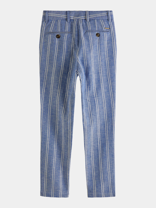Relaxed slim-fit linen-blended trousers - Scotch & Soda AU
