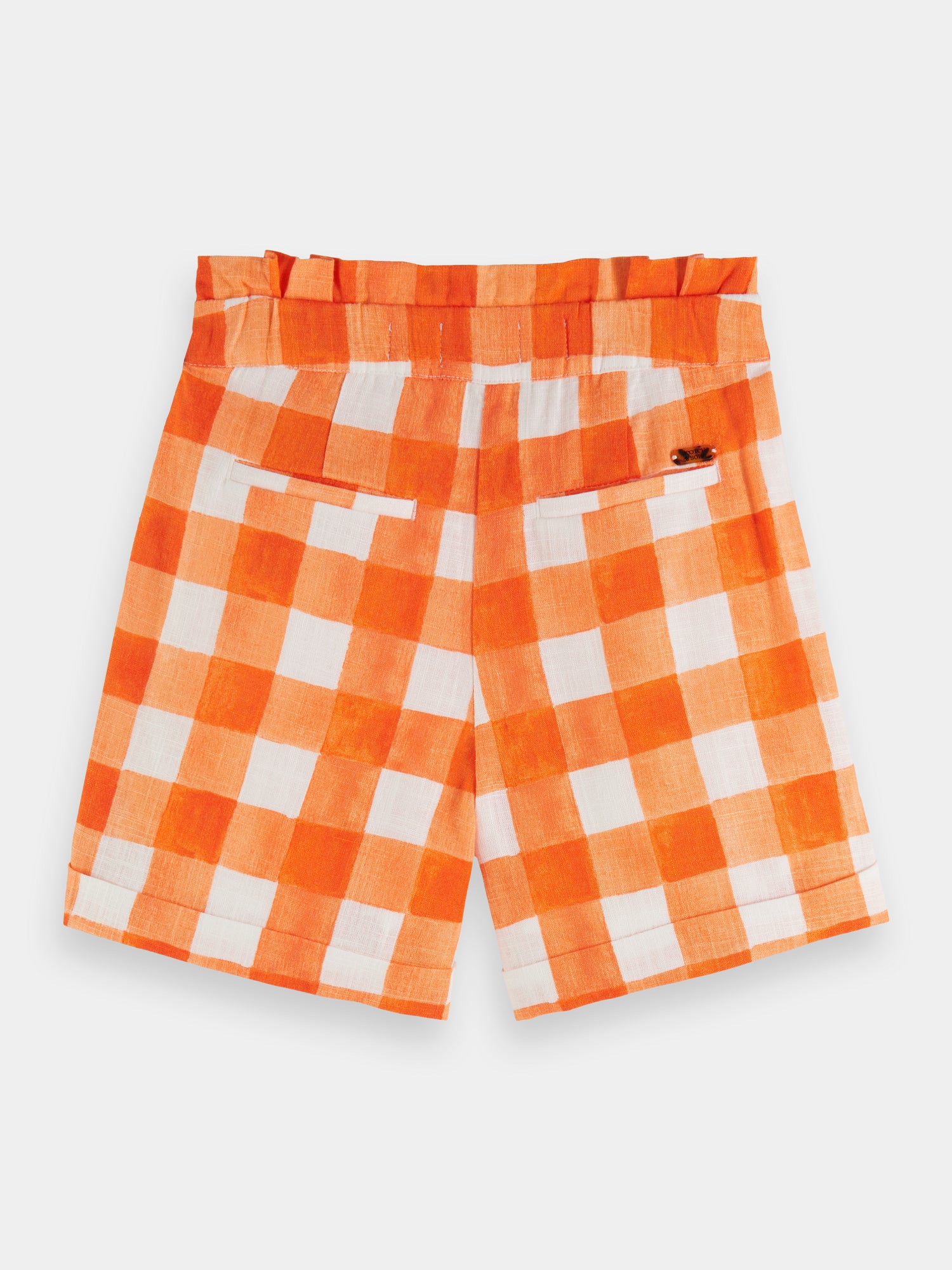 Girl´s Orange Checkerboard Shorts
