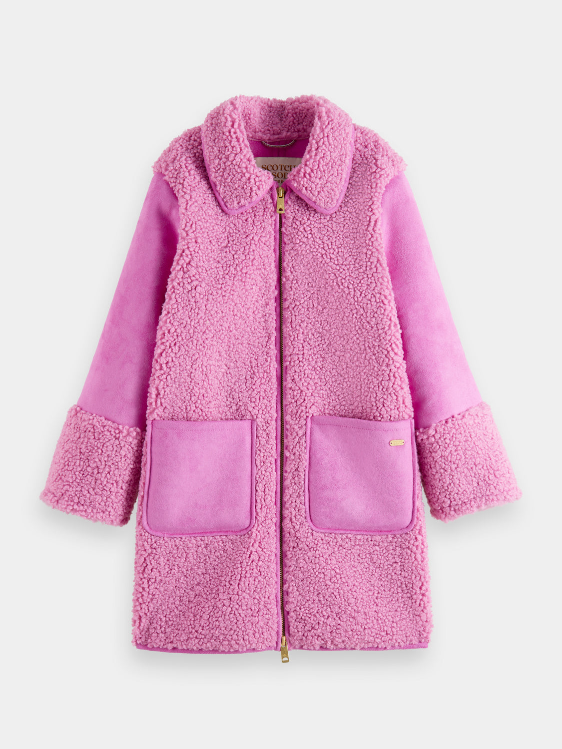 Kids - Longer-length bonded teddy jacket - Scotch & Soda AU