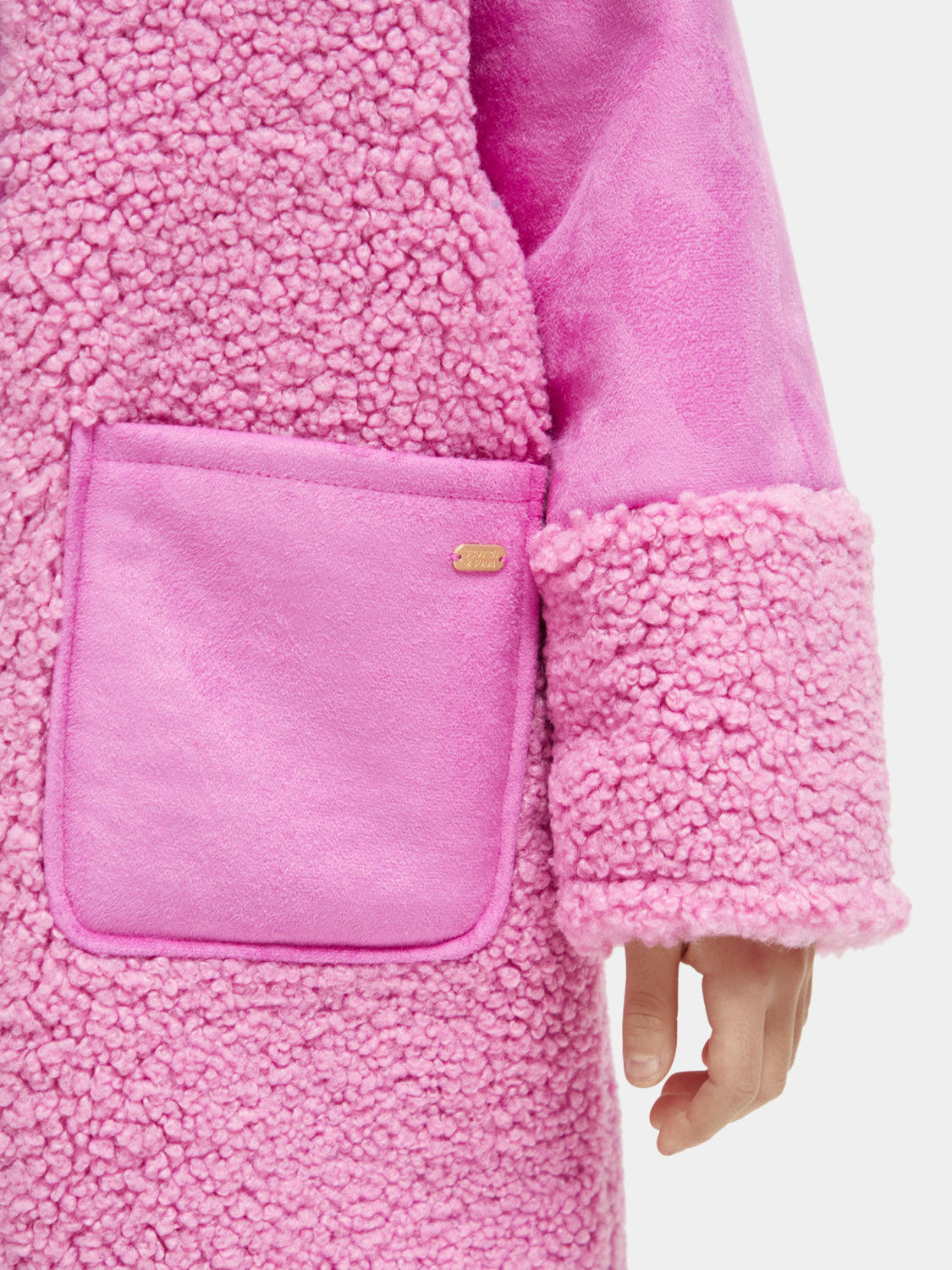 Kids - Longer-length bonded teddy jacket - Scotch & Soda AU
