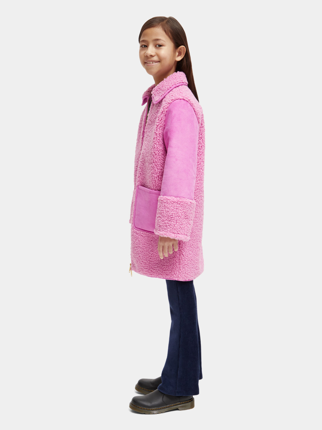 Kids - Longer-length bonded teddy jacket - Scotch & Soda AU