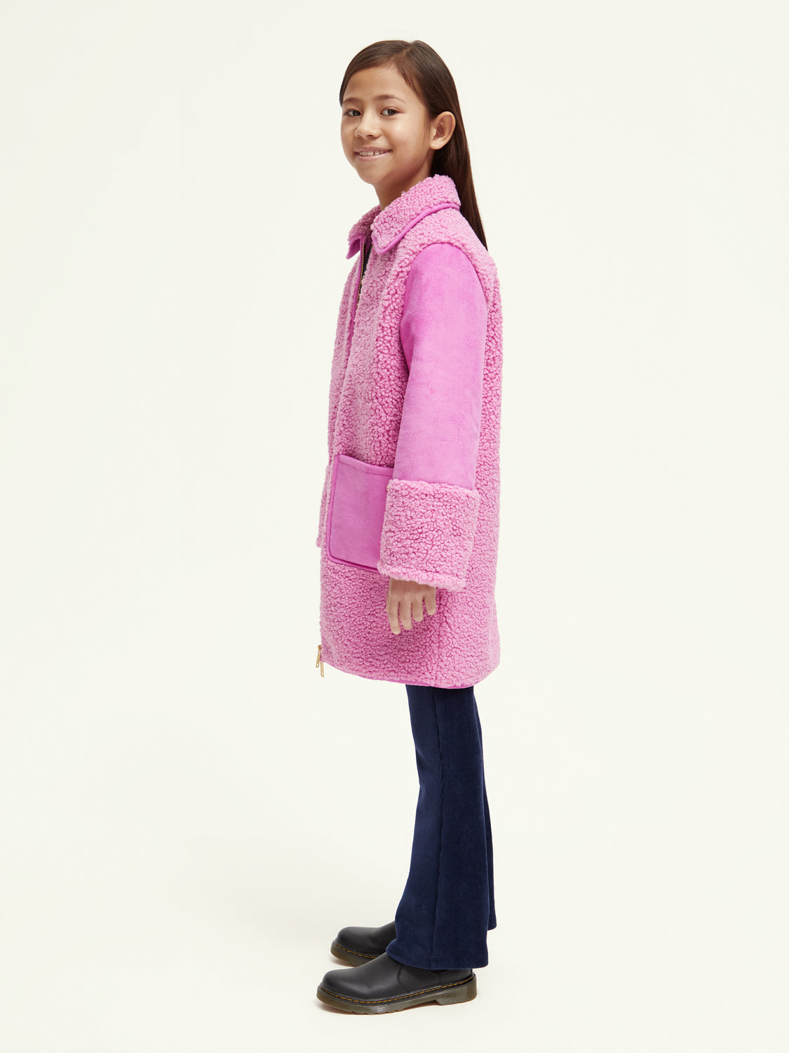 Kids - Longer-length bonded teddy jacket - Scotch & Soda AU