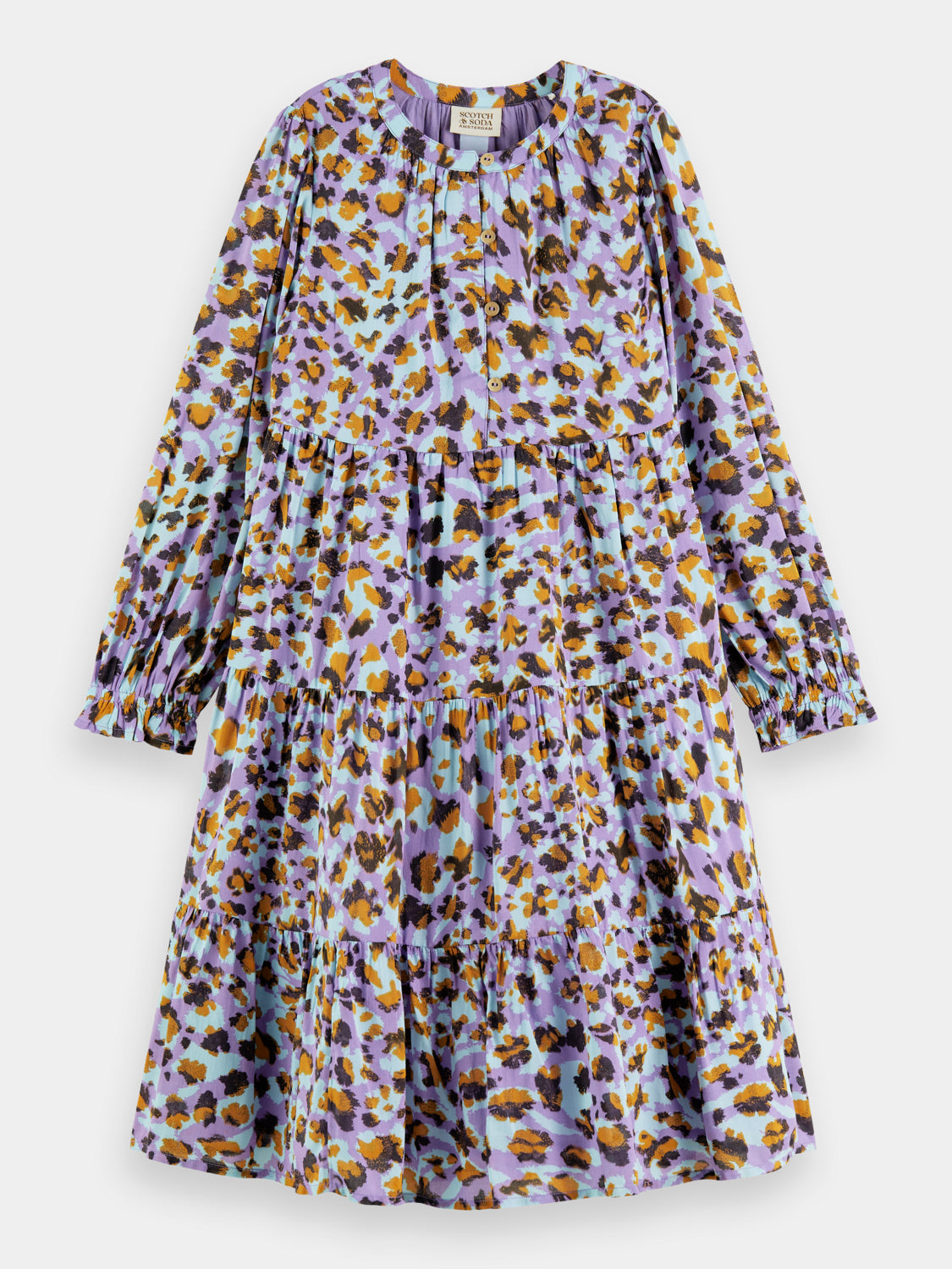 Kids - Printed panelled dress - Scotch & Soda AU