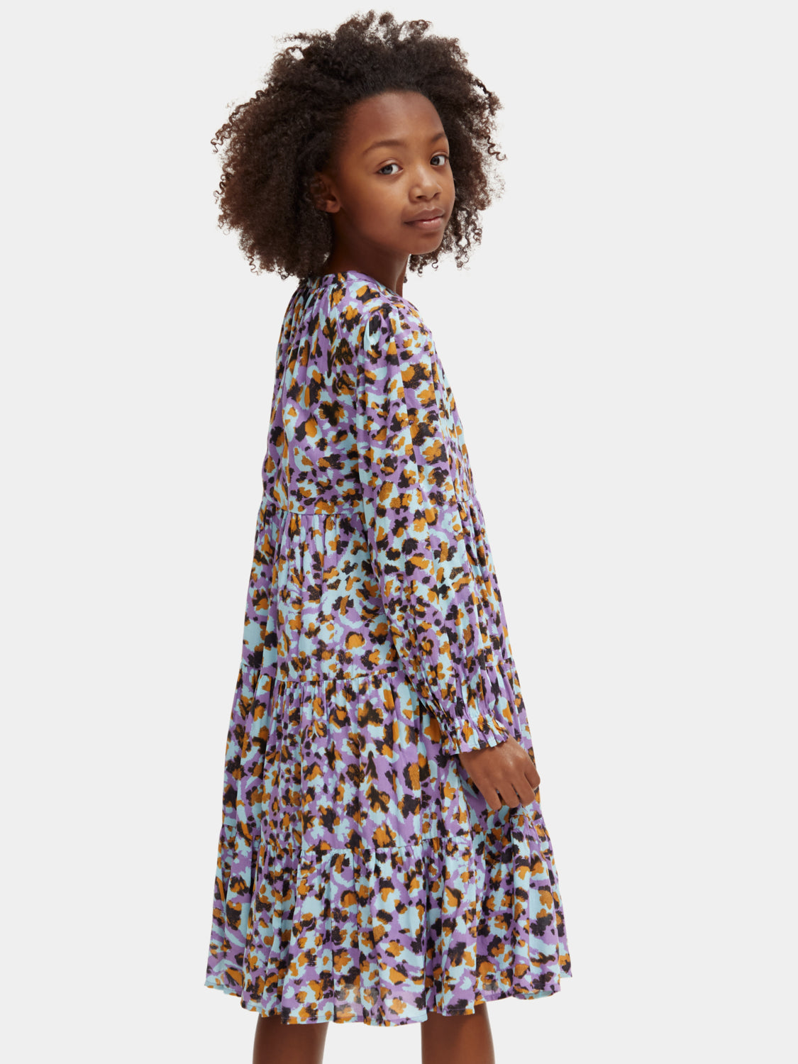 Kids - Printed panelled dress - Scotch & Soda AU