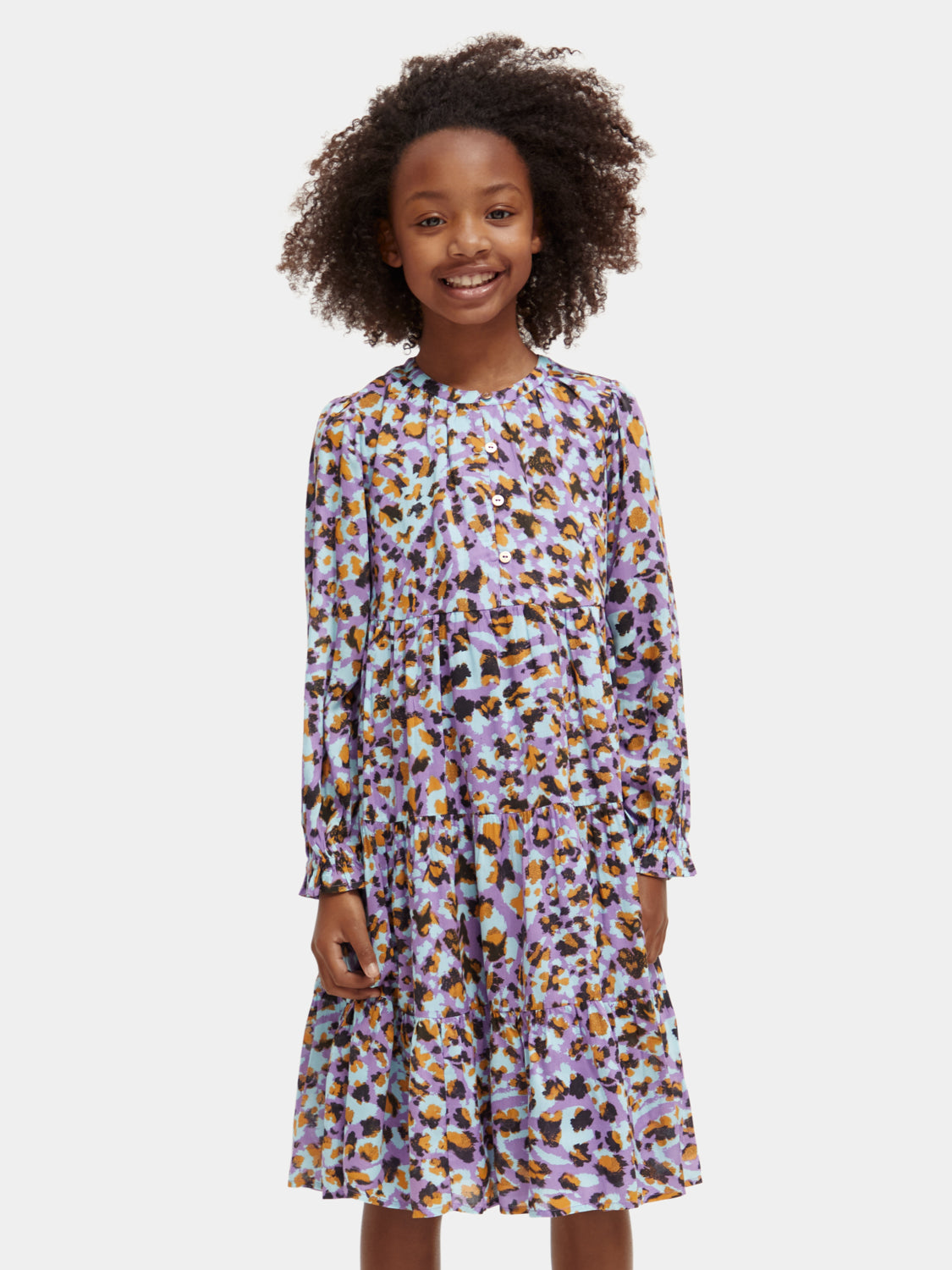 Kids - Printed panelled dress - Scotch & Soda AU
