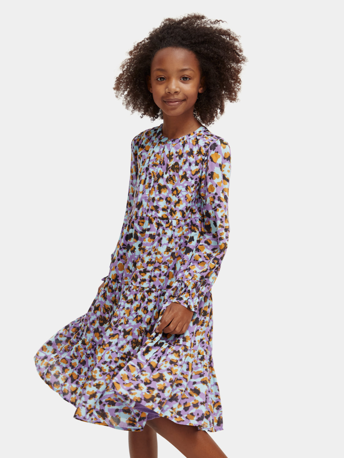 Kids - Printed panelled dress - Scotch & Soda AU