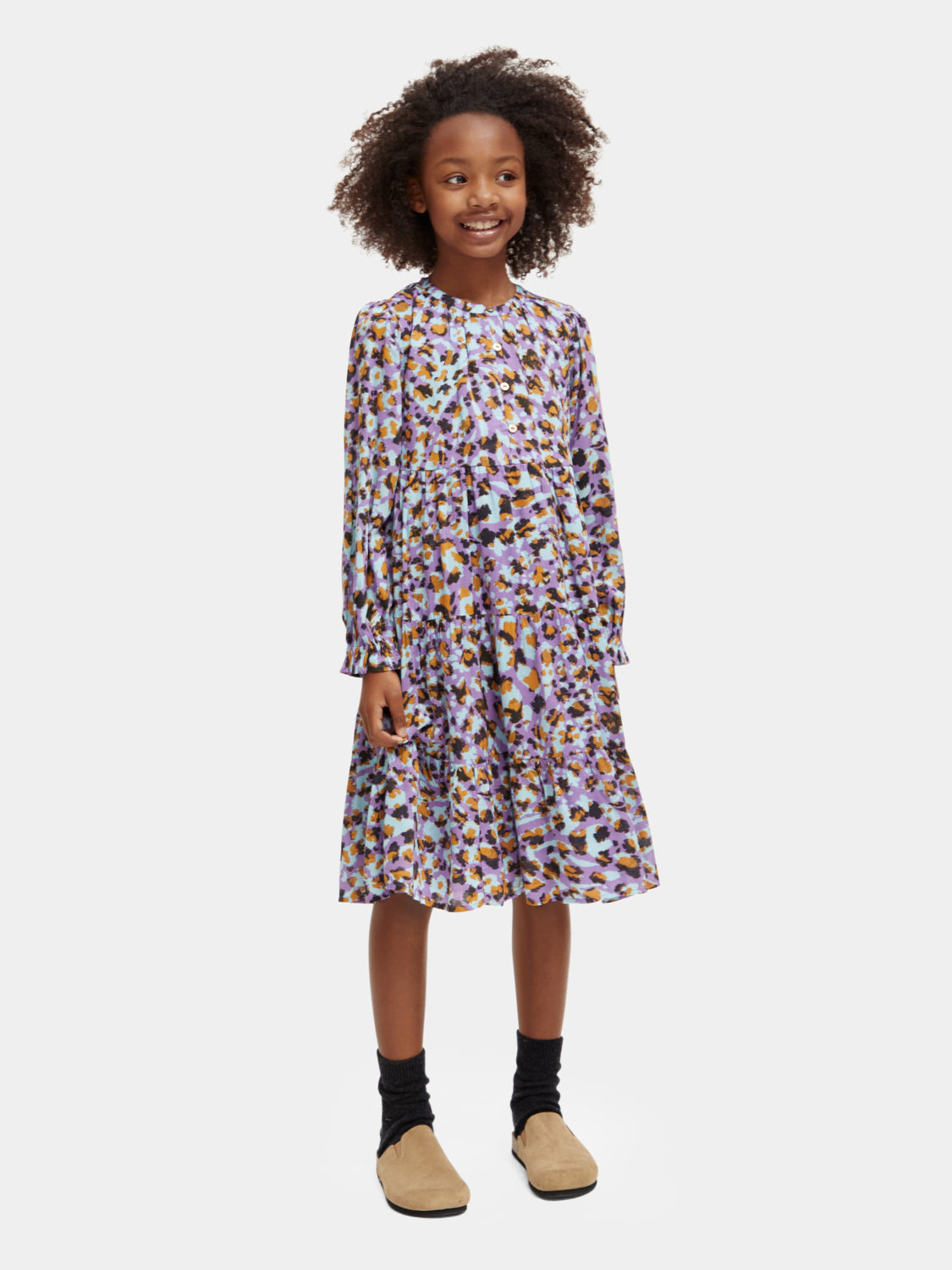 Kids - Printed panelled dress - Scotch & Soda AU