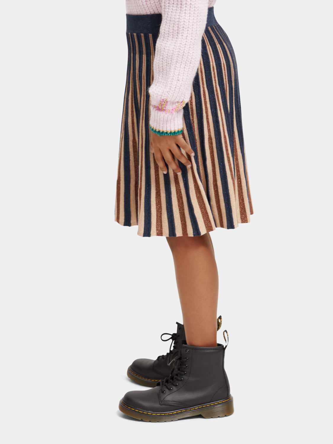 Kids - Pleated knitted glitter midi skirt - Scotch & Soda AU