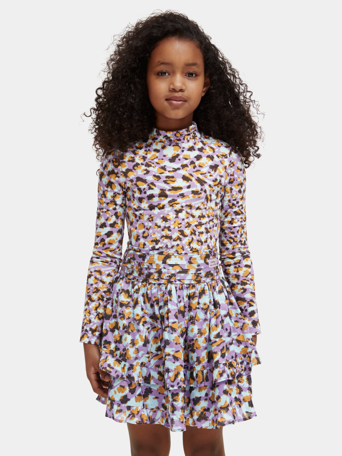 Kids - All-over printed high-neck t-shirt - Scotch & Soda AU