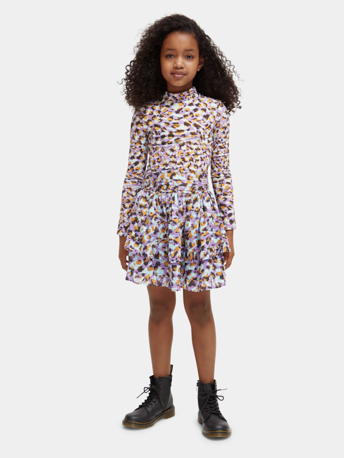 Kids - All-over printed high-neck t-shirt - Scotch & Soda AU