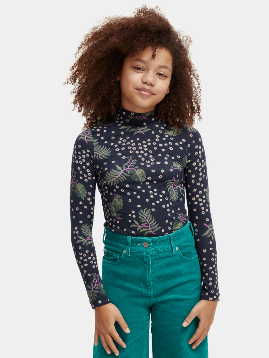 Kids - All-over printed high-neck t-shirt - Scotch & Soda AU