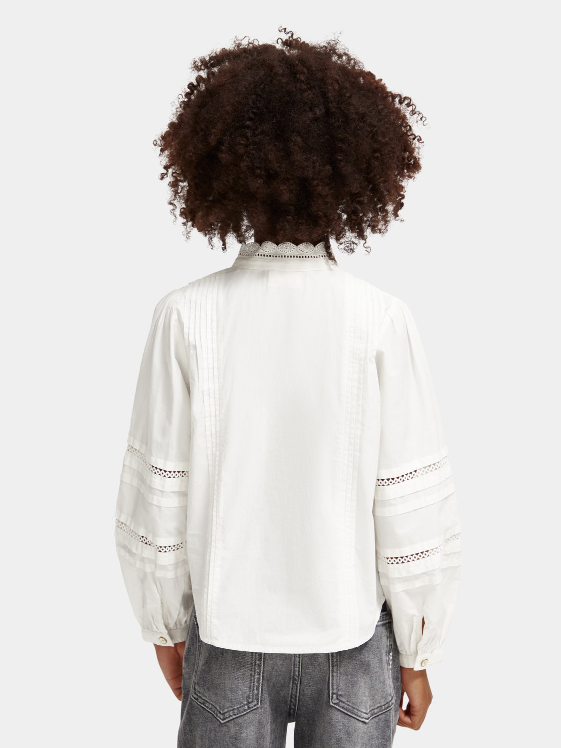 Kids - Long-sleeved broderie anglaise top - Scotch & Soda AU