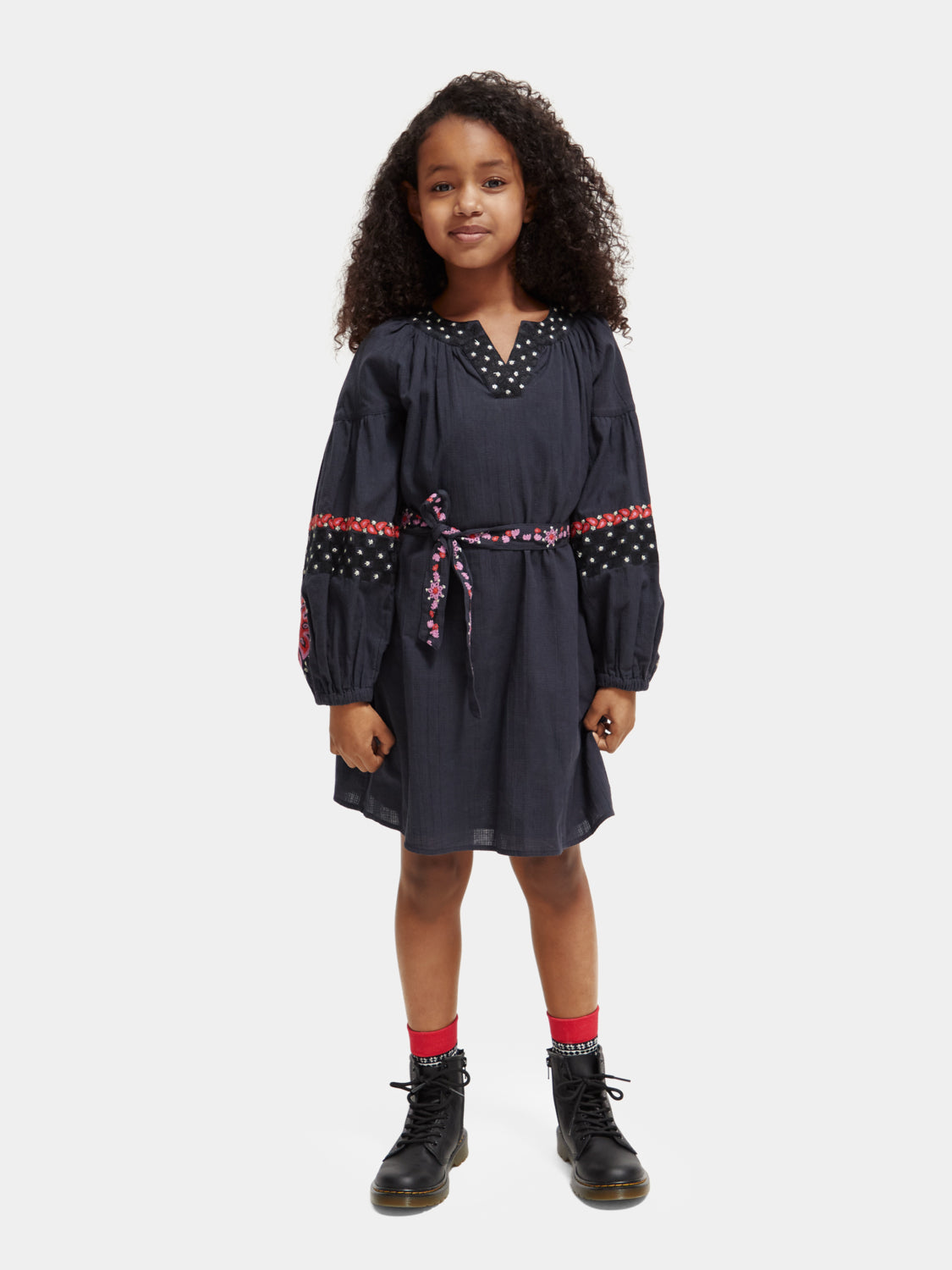 Kids - Embroidered cotton dress - Scotch & Soda AU