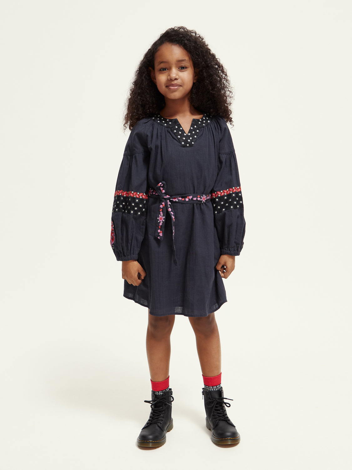 Kids - Embroidered cotton dress - Scotch & Soda AU